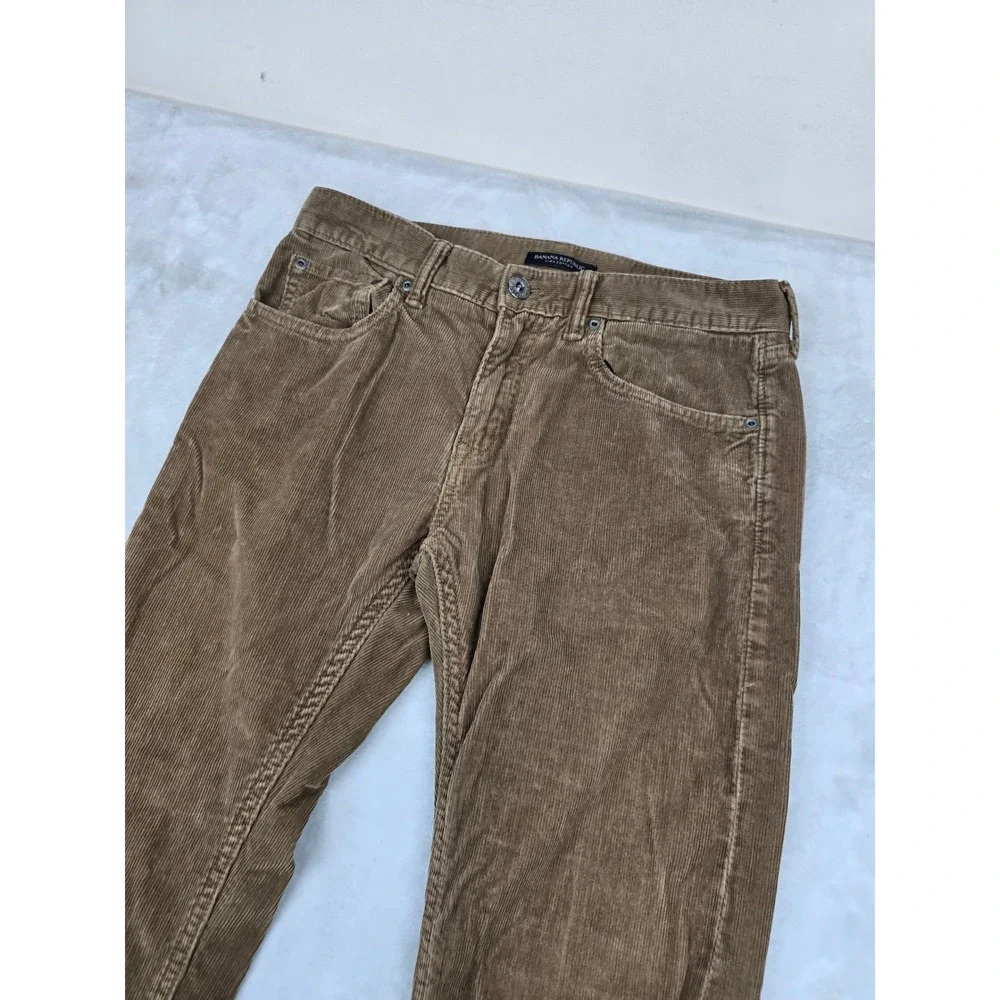 Banana‎ Republic Corduroy Pants Mens 30x32 Brown Pima Cotton 5-Pocket Casual